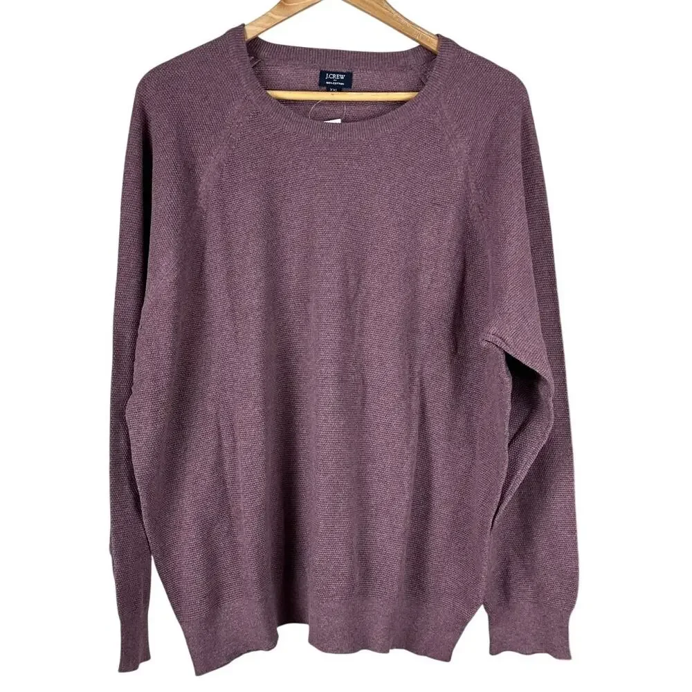 J. Crew Men's Crewneck Sweater in Plum Size XX-Large New With Tags Condition